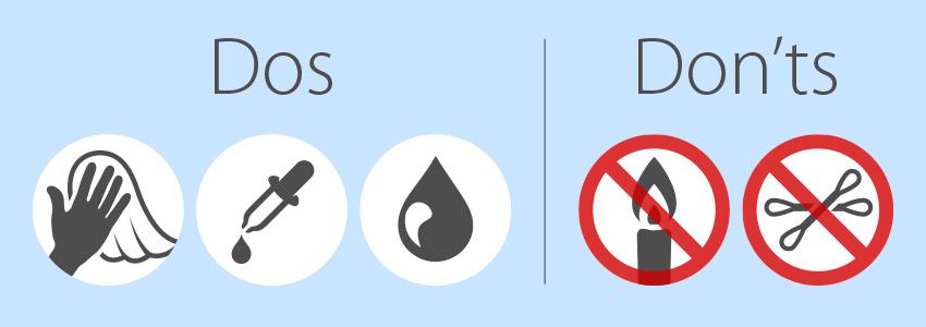 Dos and Don't of earwax removal illustration